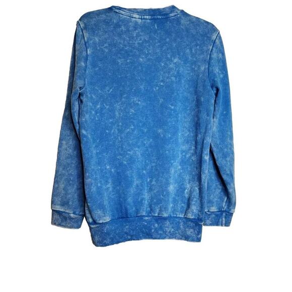 Simpsons Vintage Sweatshirt Bart Head plant Off Skateboard Blue Small Unisex - Picture 3 of 7